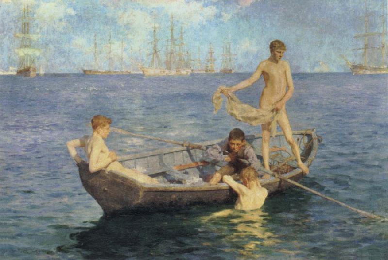 Henry Scott Tuke August Blue Sweden oil painting art